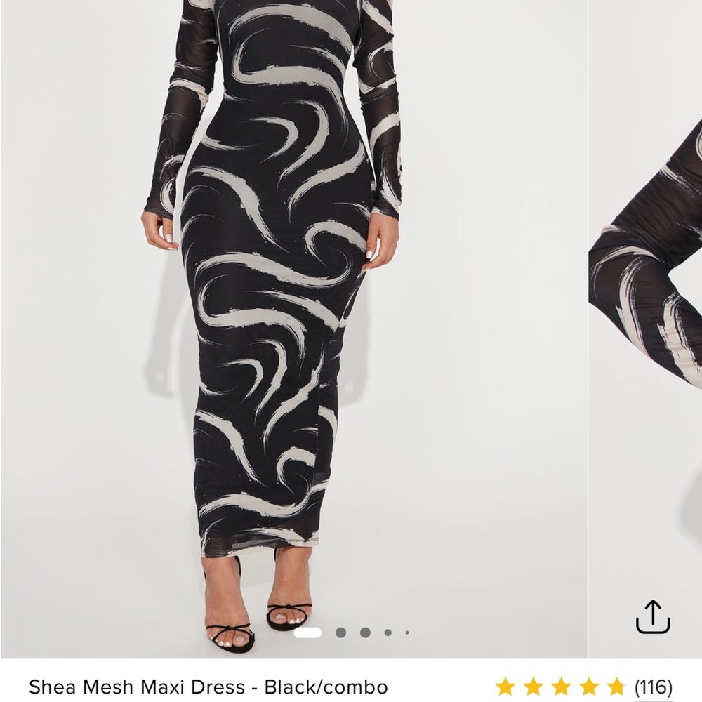 Fashion Nova Mesh Maxi Dress